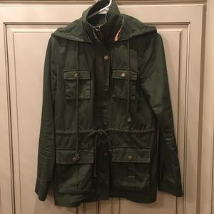 Green Hooded Utility Jacket